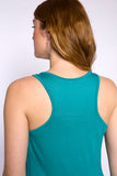 CAMILLE jersey top, aqua