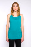CAMILLE jersey top, aqua