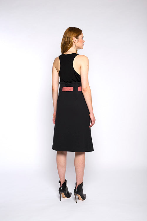ALICE belted skirt, black