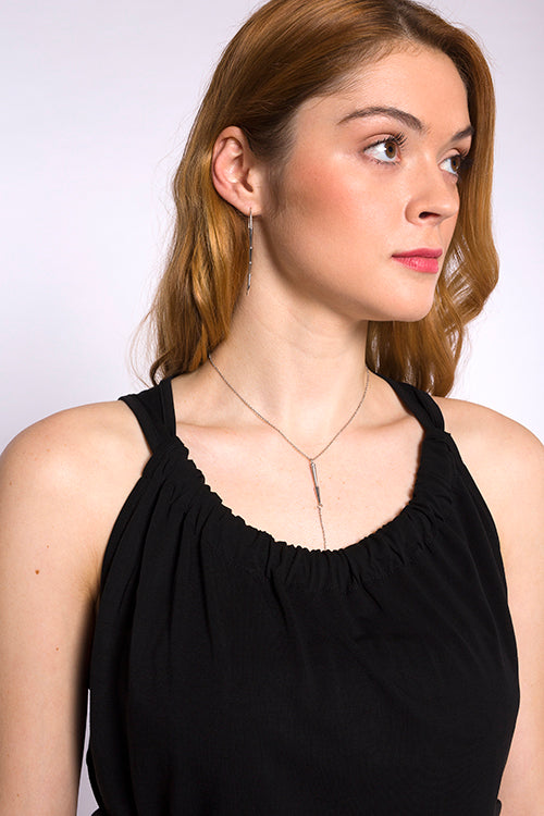 CAMILLE jersey top, black