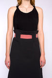 ALICE belted skirt, black
