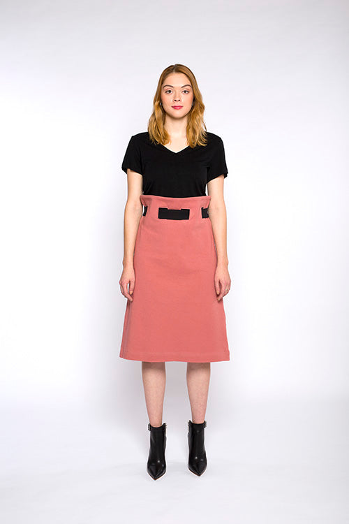 ALICE belted skirt, dusty pink