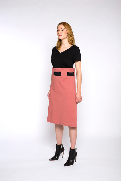 ALICE belted skirt, dusty pink