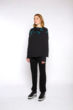 LUCIE knitted cardigan, dark grey/blue