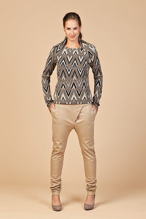 Long sweater #1 arrows jacquard