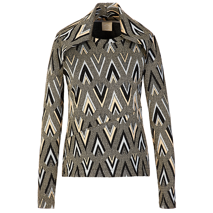 Long sweater #1 arrows jacquard
