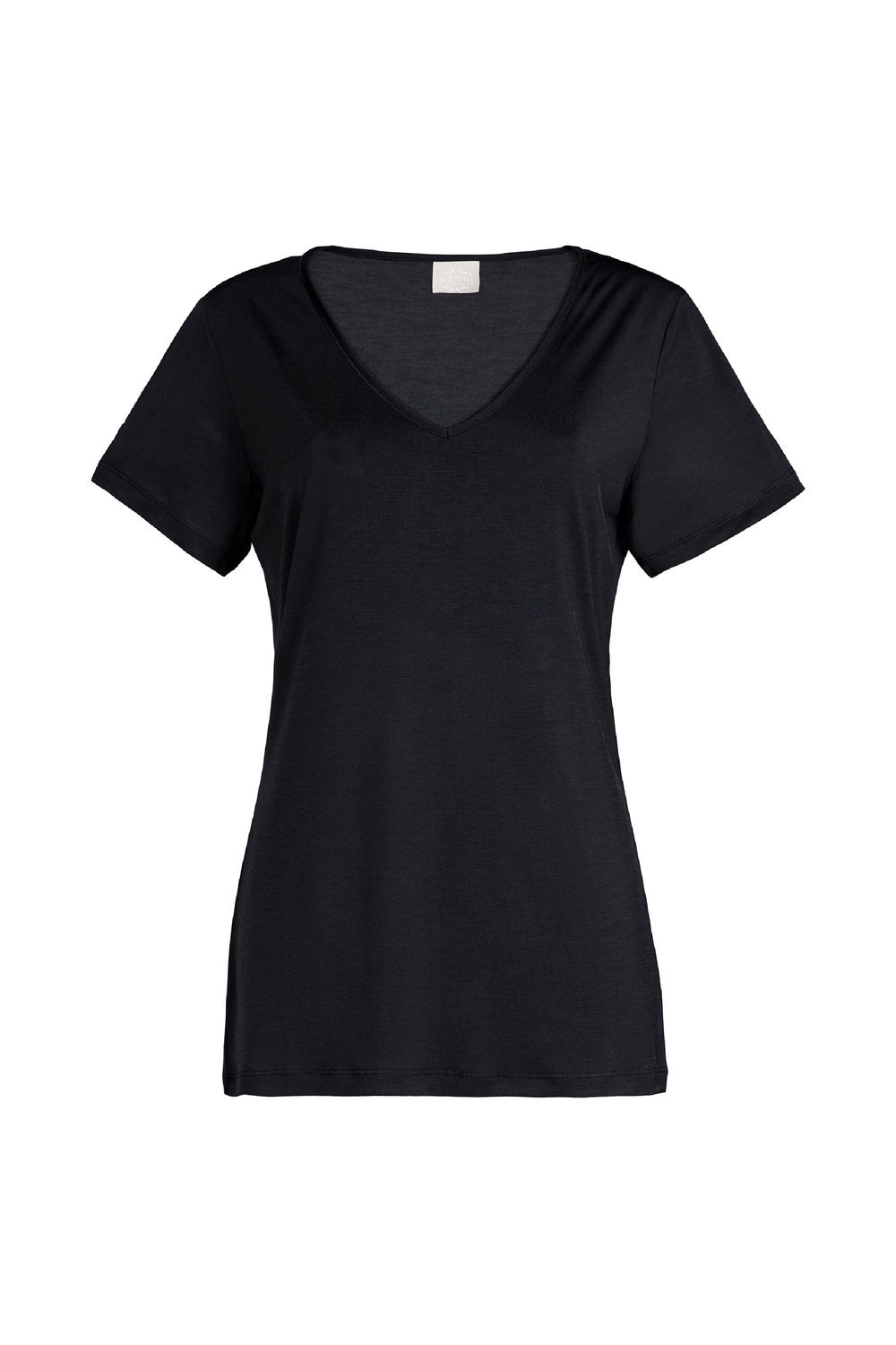 CLAIRE V-neck top, black