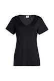 CLAIRE V-neck top, black