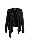 LUCIE knitted cardigan, dark grey/blue